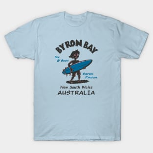 Byron Bay Funny Surf Silhouette T-Shirt